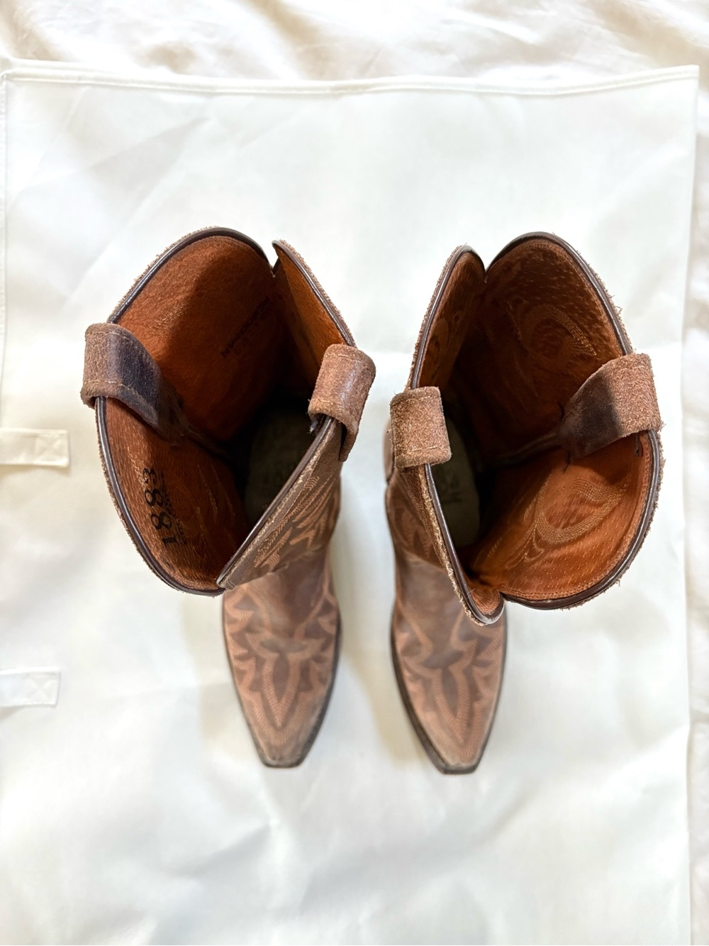 1883 Lucchese Chocolate Wax Comanche Ladies Western Boots size 5.5 - Picture 4 of 11